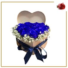 caixa coração com rosas