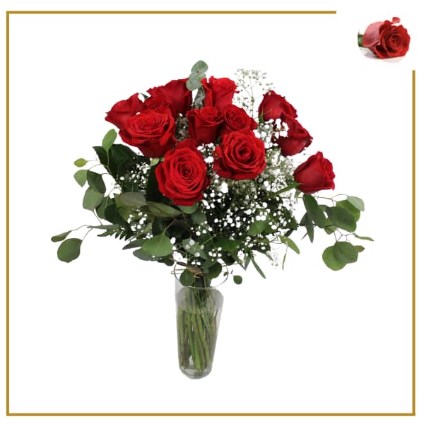 Bouquet 12 rosas vermelhas